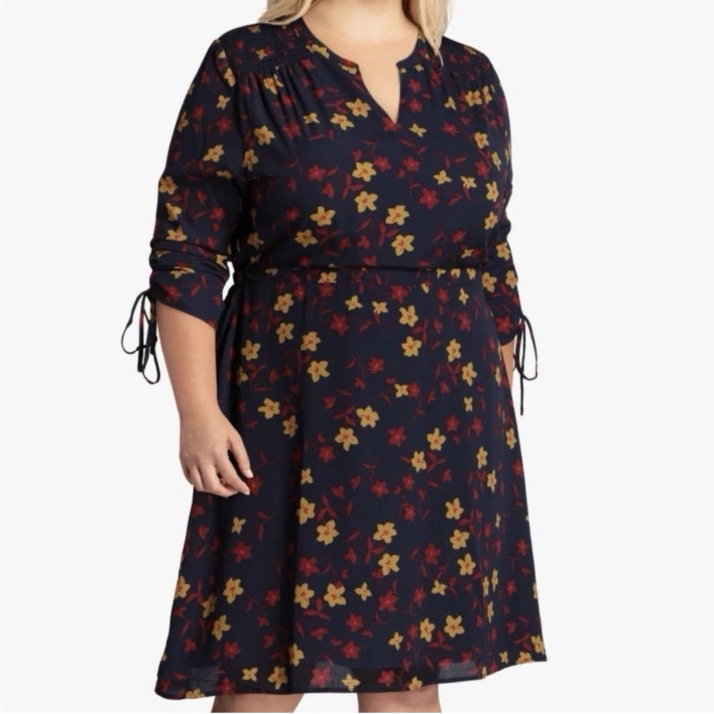 Molly & Isadora 3/4 Sleeve Floral Dress